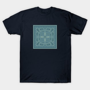 Minimalist Paisley Bandana Pattern T-Shirt